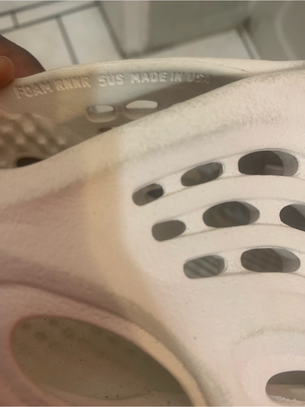 adidas White Foam Ventilated Clog